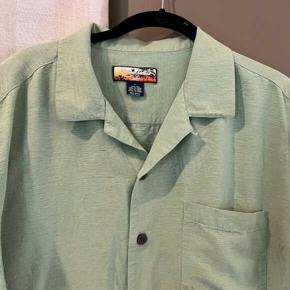 Men's Havana Jack's Cafe Tropical Silk Short Sleeve Shirt, Size Large - Picture 4 of 10